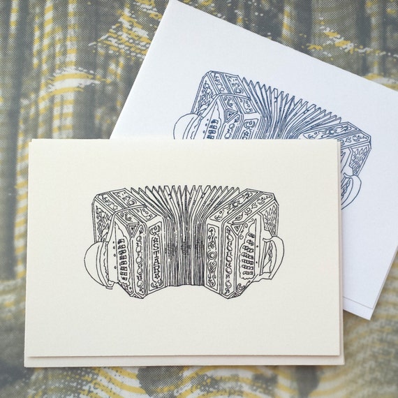 Concertina Illustration Note Card