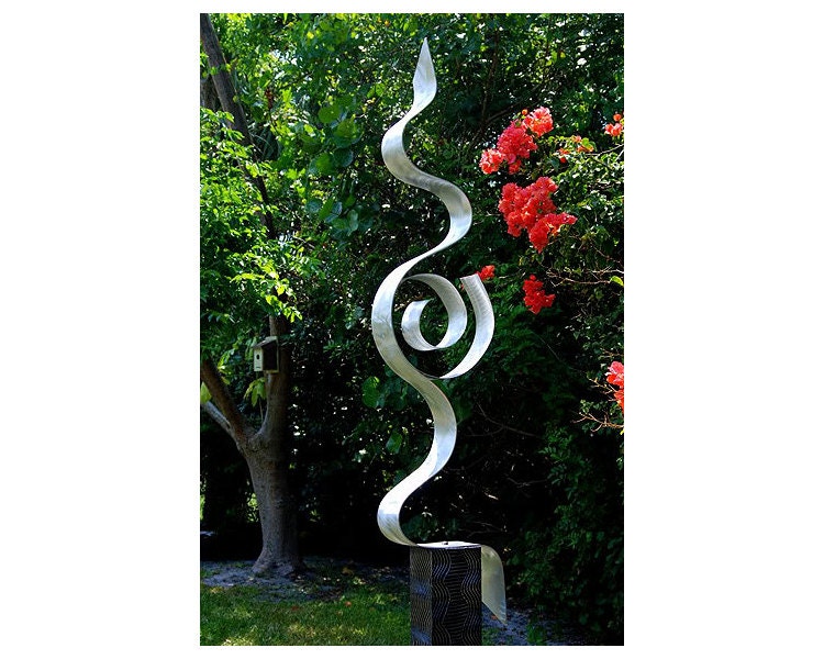 Silver Contemporary Metal Sculpture Outdoor by JonAllenMetalArt