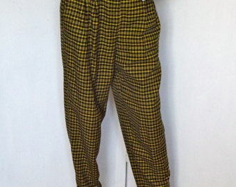 black yellow plaid pants