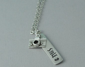 Smile Necklace / Camera necklace / Personalized necklace