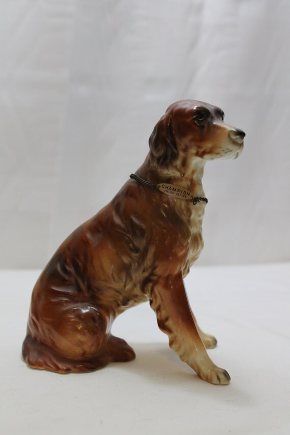 Vintage ARNART Porcelain Irish Setter Large Dog Figurine No.