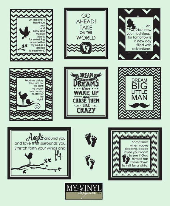 Nursery Wall Art SVG Cuttable SVG Nursery Art Nursery