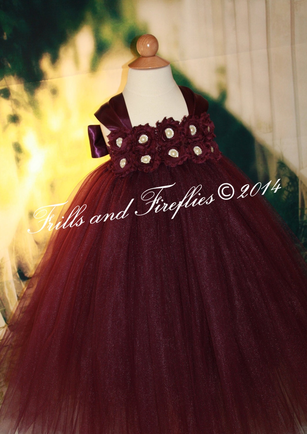 Eggplant Flower girl dress Eggplant Shabby by FrillsandFireflies