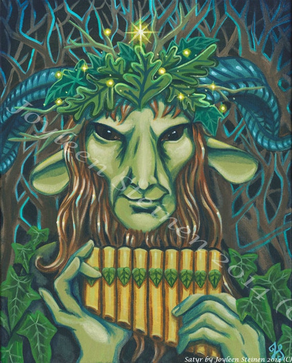 Items Similar To Pan Satyr Fine Art Giclee Original Art Pagan