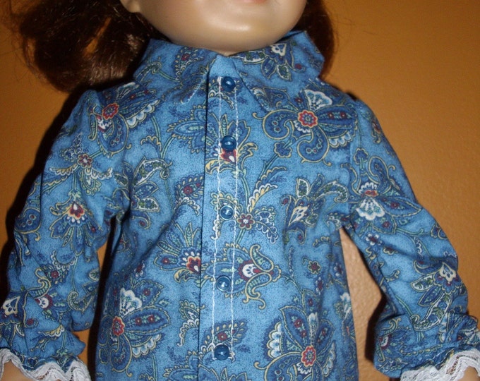 paisley long sleeve shirt - fits 18 inch dolls