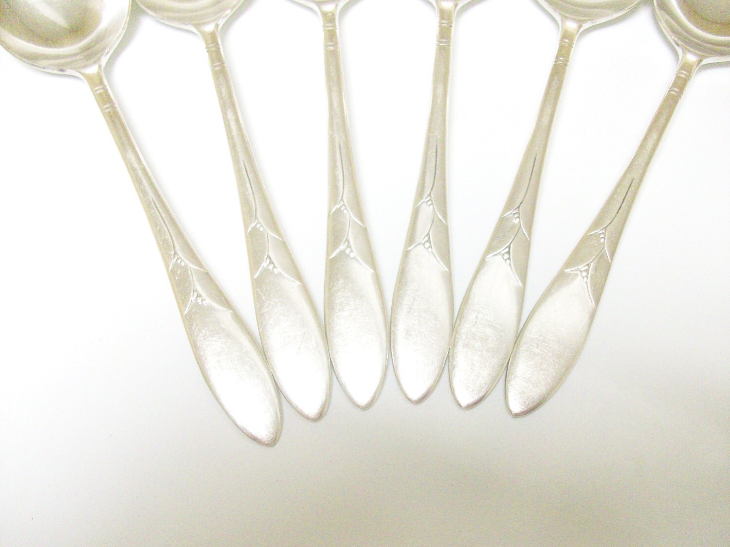 6 Silver Lady Hamilton Gumbo Spoons 1932 // Haute Juice