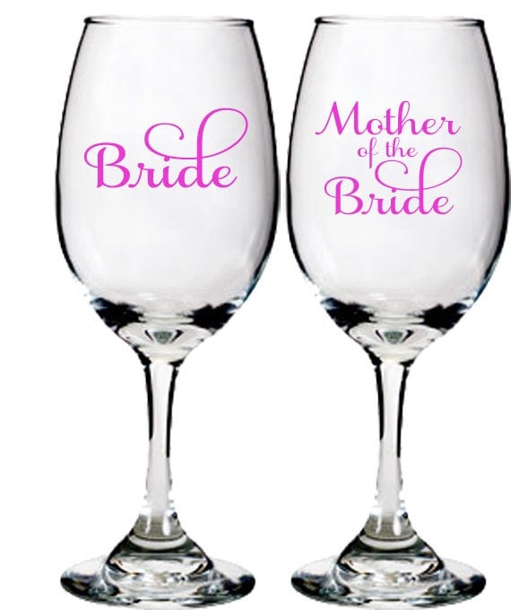 Personalized Bride S Wine Glass Or Mother Of The Bride Wine Glass Personalized Wedding T