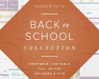 Back to School Collection – 3 Editable Sets of Teacher Planning & Classroom Organization, Calendars, To Do Lists, Classroom Decor