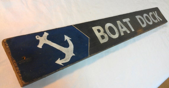 Custom Boat Dock Wood Sign Hand Crafted Personalized Wooden