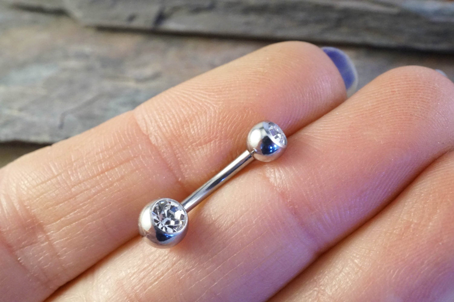 Simple Crystal Belly Button Ring Jewelry by MidnightsMojo ...