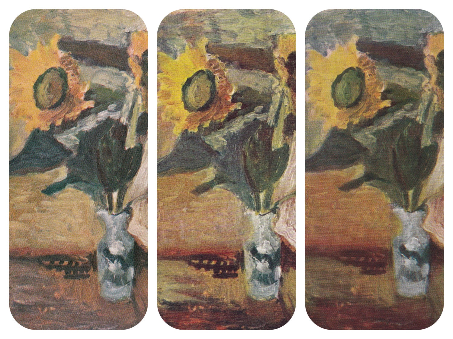 Henri Matisse Sunflowers in a Vase. Set of 3 by RussianSoulVintage