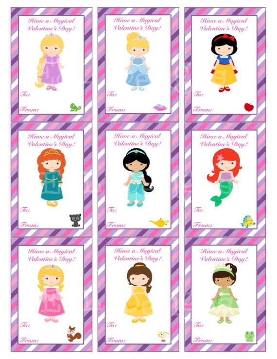 Princess Valentine's Day Cards Valentine's Day Cards