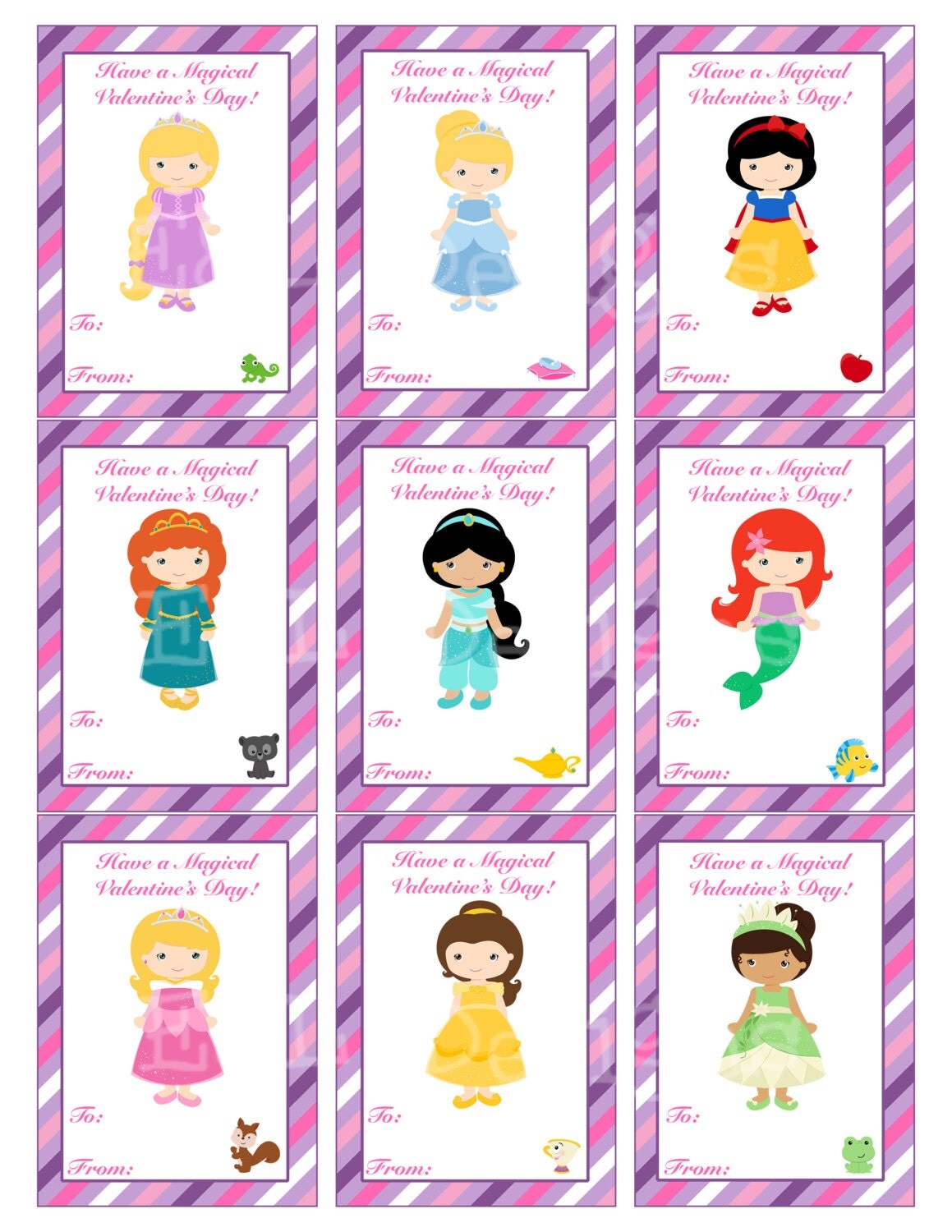 Princess Valentine s Day Cards Valentine s Day Cards