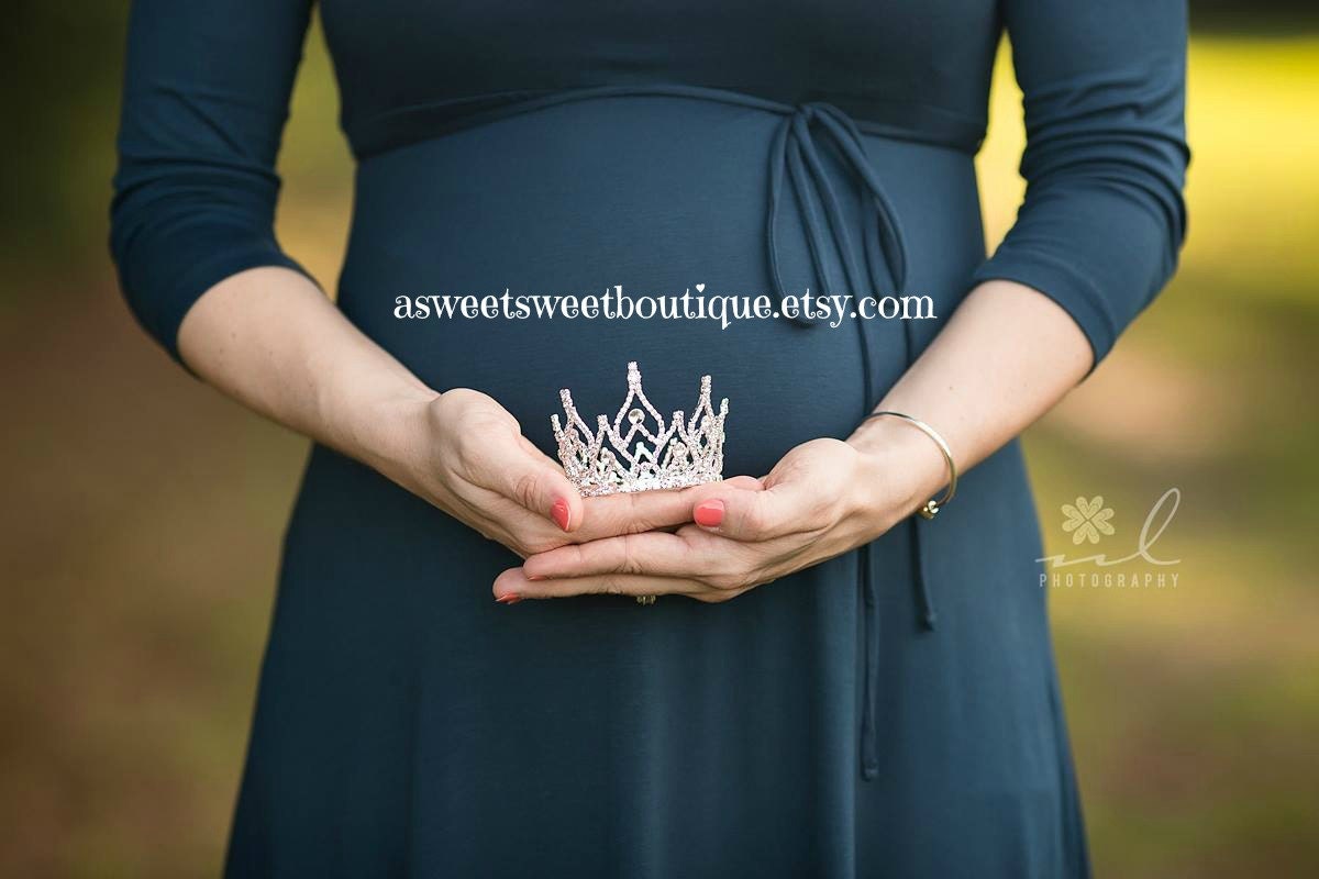 Maternity Photo Prop Baby Girl Maternity Prop Mini Crown Photo Prop Maternity And Newborn Photo Prop Baby Pink Tiara Baby Headband