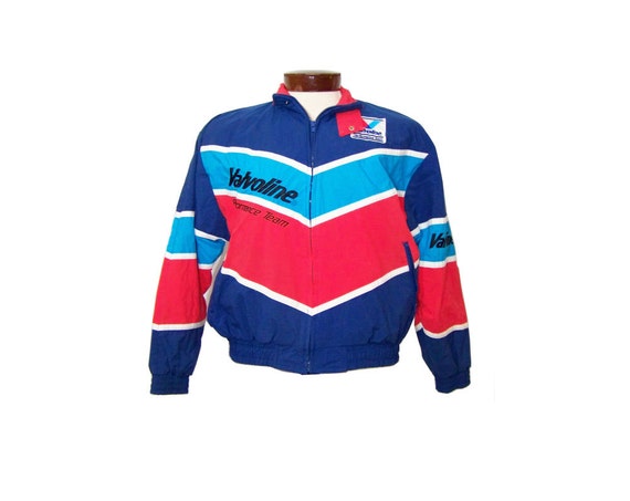 Vintage 80s Racing Cafe Jacket Valvoline Performance Team Mens