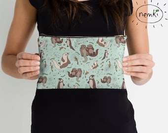 Otter Zip Pouch, Sea Otter Zip Pouch, Otter Pencil Case, Otters, Cute Otter Gifts, Otter Accessories, Cute Sea Otters, For Otter Lovers