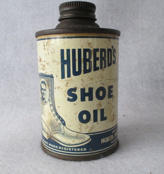 Advertising Tin Huberd's Shoe Oil Vintage by HobbitHouse on Etsy