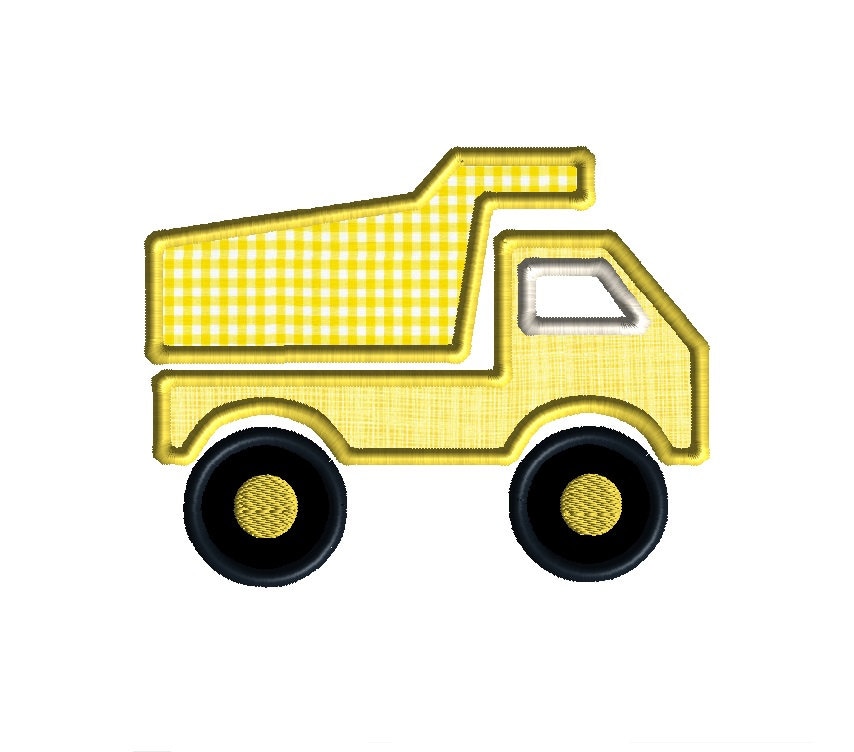 Dump Truck Applique Machine Embroidery DesignINSTANT DOWNLOAD