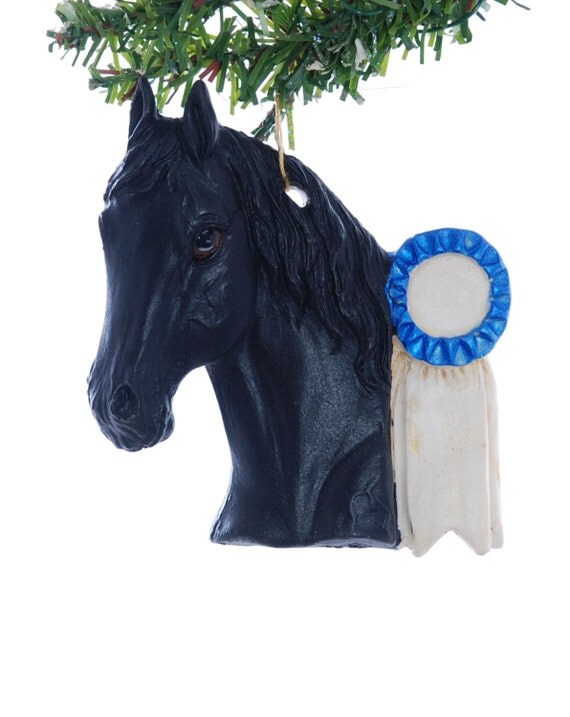 Horse Christmas ornament Black horse personalized ornament