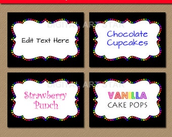 Printable Christmas Food Labels Tent Cards Christmas Place