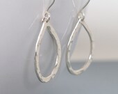 Hammered Teardrop Earrings // Hammered Silver Earrings // Ecofriendly Jewelry // Hammered Sterling Silver Earrings
