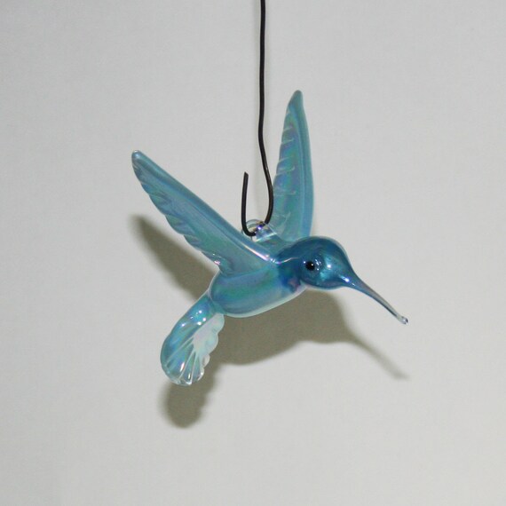 Hand Blown Glass Hummingbird by KevinFultonGlass on Etsy