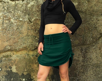 Cinchy Skirt-Womens skirts-dance skirt-clothing for women-green skirt-short skirt women-adjustable clothes-belly dance skirt-gypsy skirt