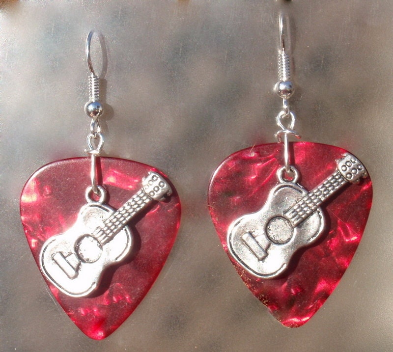 Acoustic Guitar Earrings Musician Guitar Pick Jewelry Choice