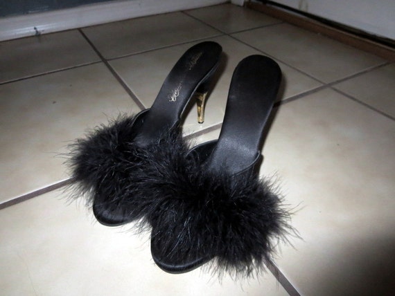 marabou boudoir slippers