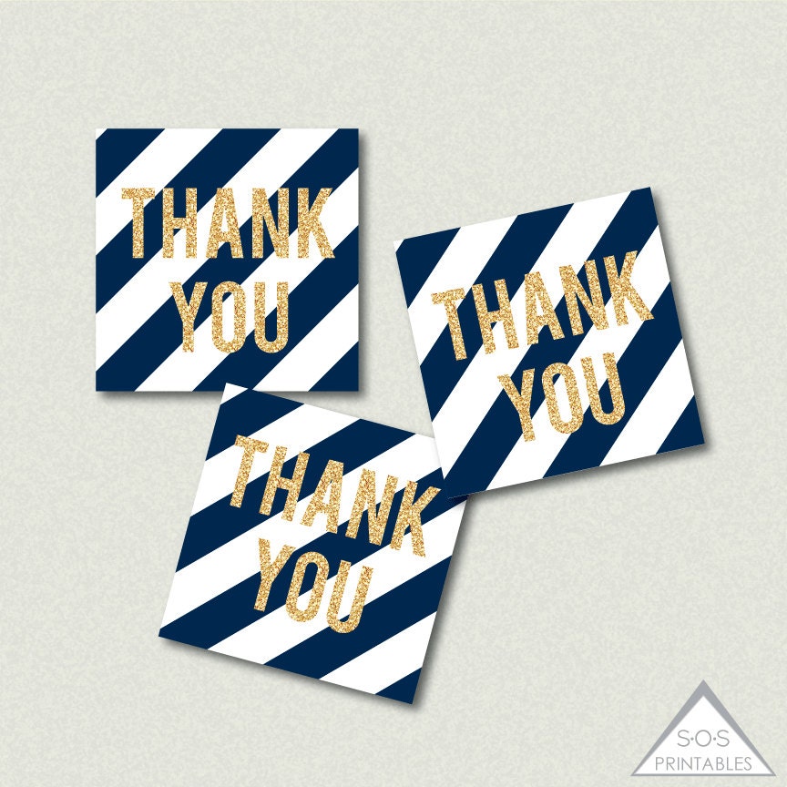 Thank you Tags Gold Glitter Favor Tags Printable by SOSPrintables