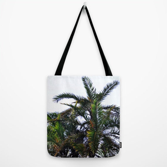 Coconut Palm Cluster - Tote Bag, Beach Surf Tropical Bag, Jungle Print ...