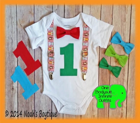 Circus Birthday Outfit - Boys First Birthday - Circus Animal - First Birthday Circus Shirt - Circus Theme Party - Carnival - 1st Birthday by NoahsBoytiques