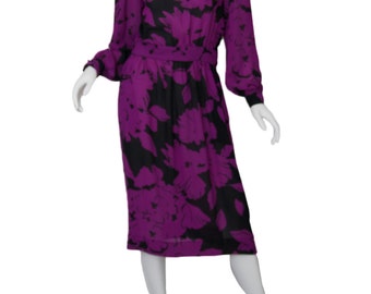 80s Floral Albert Nipon Dress