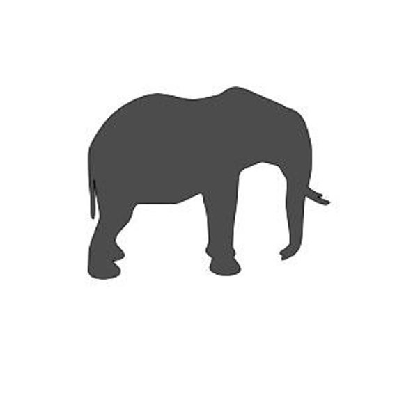 Elephant Vinyl Decal Sticker 5 x 4 by MinglewoodTrading on Etsy