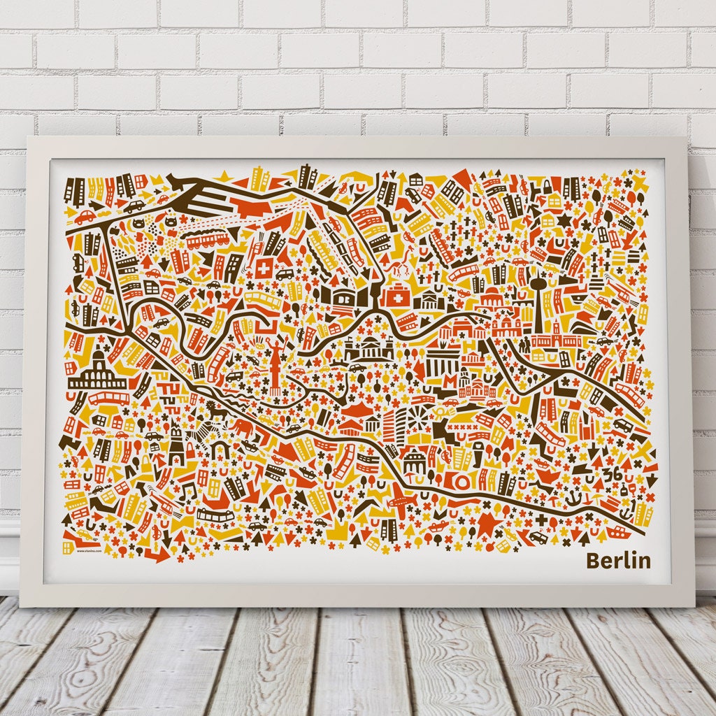 Berlin Poster by VianinaPoster on Etsy