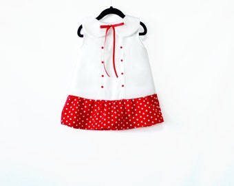 Stars Girl Dress - Nautical Baby Dress- Toddler Dress -Summer dress- Baby Girl Sailor Dress - Baby Dress 3M - 3T