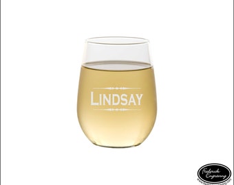 SHIPS FAST, Custom Wine Glasses, Personalized Wine Glasses, Personalized Gift Wine Glass, Etched Custom Glasses, Anniversary Gift for Her