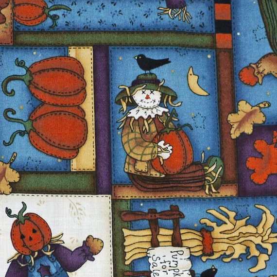 Quilting Cotton Halloween Print Fabric VIP by DartingDogChristmas