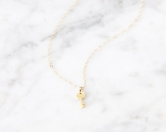 Tiny Key Necklace - 1021