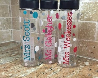 Personalized Teacher Water Bottles