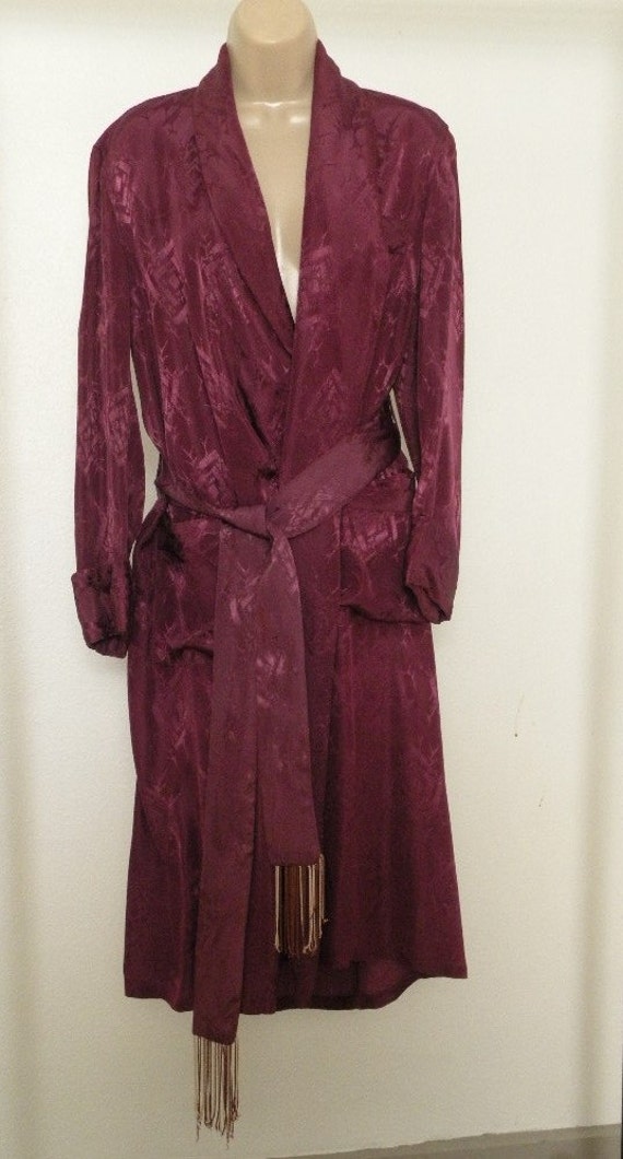 maroon silk robes