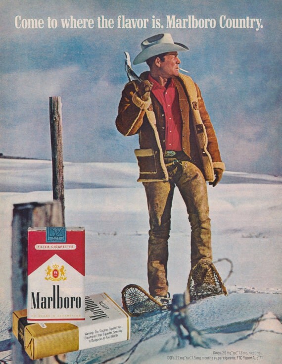 Impresión de la foto del vaquero de marlboro por advintagecom
