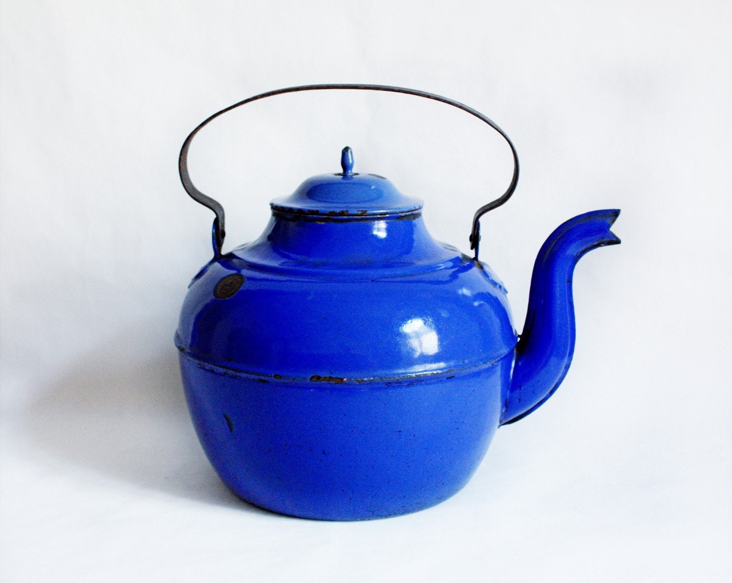 RARE Large Vintage French Royal Blue Enamel Teapot – Haute Juice