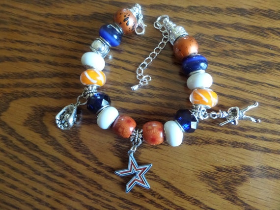 Houston Astros European Charm Bracelet MLB