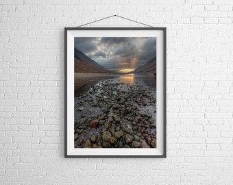 Fine Art Photography Print - Landscape, Nature, Travel - Sunset in Highlands, Scotland