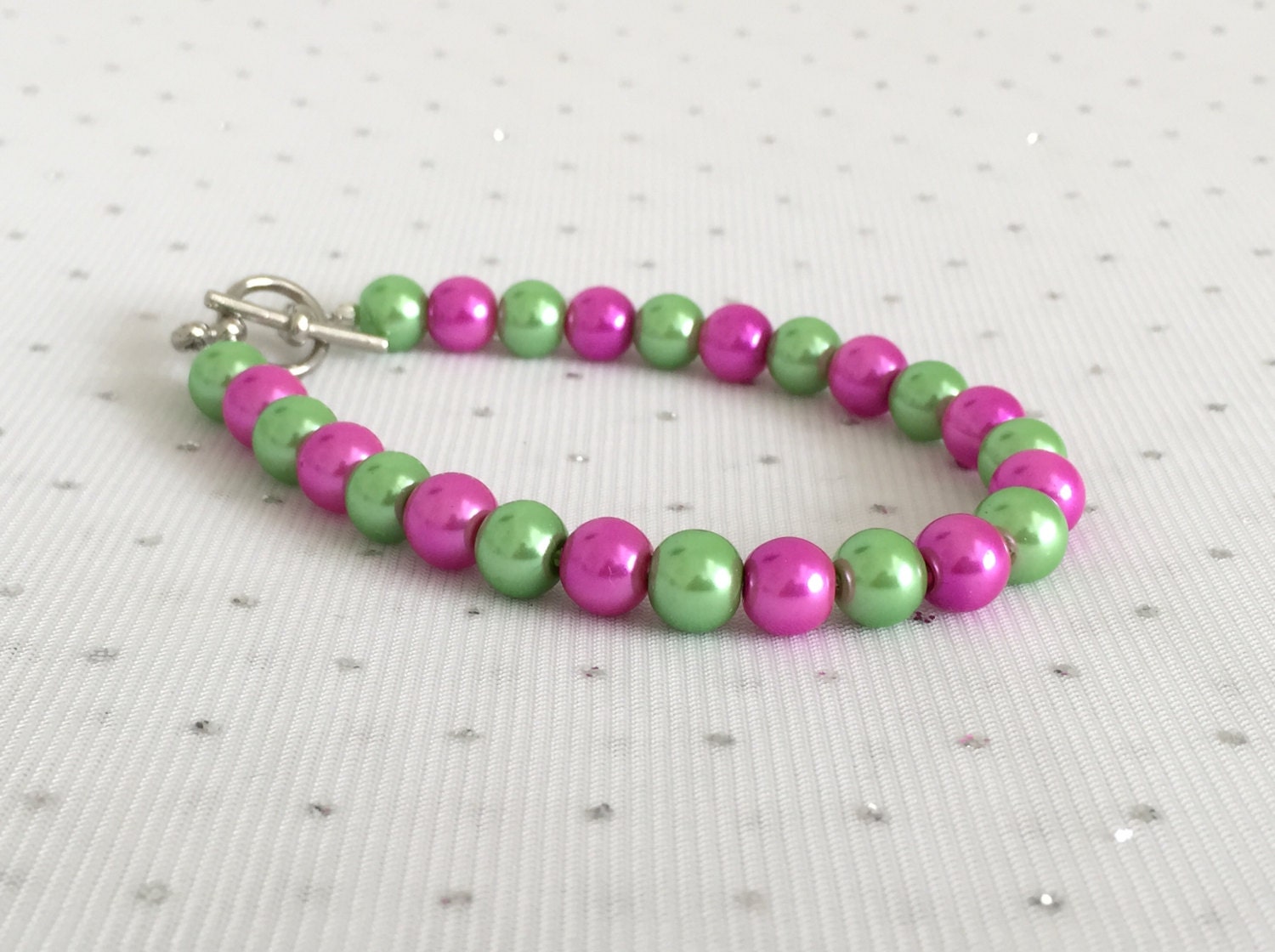 Pink and green bracelet Clearance