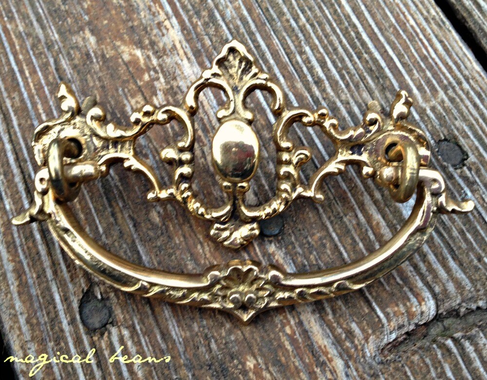 Antique 18th Century Escutcheon Brass by MagicalBeansHome on Etsy