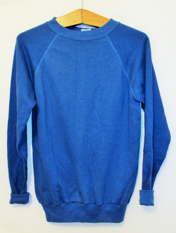 Vintage Plain Blue Sweatshirt Sz MT by FreshtoDeathVintage on Etsy