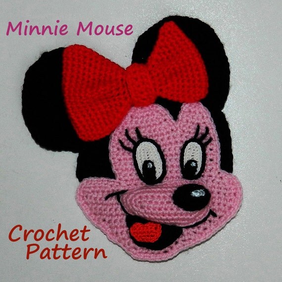 Crochet Pattern. Applique. Minnie Mouse by InspiredCrochetToys