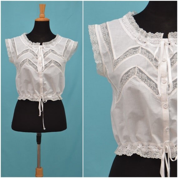 Vintage camisole Victorian / Edwardian by VintageGreenClothing